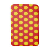 Tapis De Bain rouge pois jaune (Devant (Vertical))