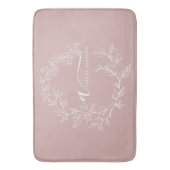 Tapis De Bain Rouge Poussiéreux Rose Moderne Écriture Féminine M (devant Vertical)