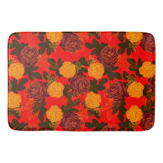 Tapis De Bain rouge rose (Devant)