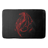 Tapis De Bain Rouge Tribal Dragon Noir (Devant)