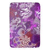 Tapis De Bain Rouge violet Abstrait Fluid Art Marbre (devant Vertical)