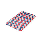 Tapis De Bain Rouges Lignes Blanches Zig Zag Géométrique Basebal (Angle)