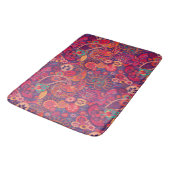 Tapis De Bain Rouges Paisley Rétro (Angle)