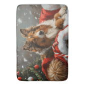 Tapis De Bain Rough Collie Chien Festif de Noël (devant Vertical)