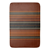 Tapis De Bain Rouille Brown rayures modernes   (devant Vertical)
