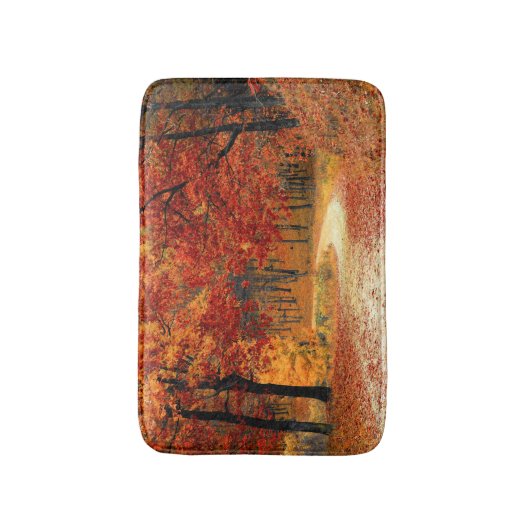 Tapis De Bain Route d'automne (Devant (Vertical))