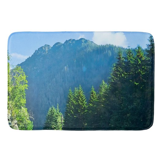 Tapis De Bain Route forestière des Carpates – Impression de mont (Devant)