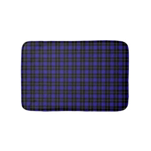 Tapis De Bain Royal Blue Black Plaid