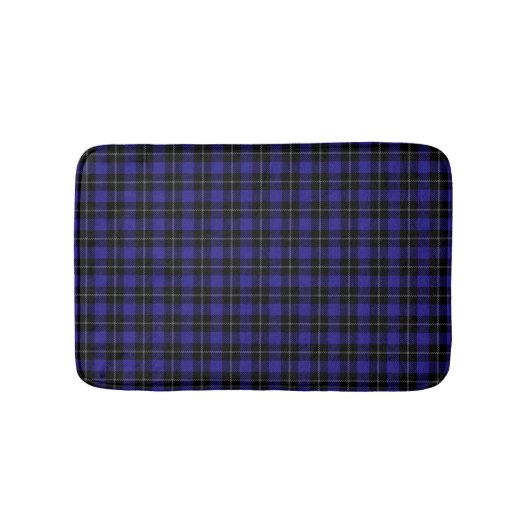 Tapis De Bain Royal Blue Black Plaid (Devant)
