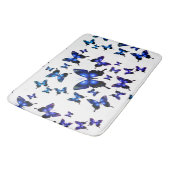 Tapis De Bain Royal Blue Elegant Whimsical Butterflies (Angle)