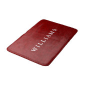 Tapis De Bain Royal Crimson Velvet Faux Texture Grand Mat Bain (Angle)