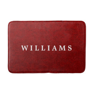 Tapis De Bain Royal Crimson Velvet Faux Texture Grand Mat Bain