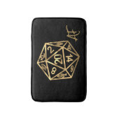 Tapis De Bain RPG Crit AF | Pipe Imaginaire Or PnP Jeu Dice (Devant (Vertical))
