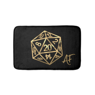 Tapis De Bain RPG Crit AF Pipe Imaginaire Or PnP Jeu Dice