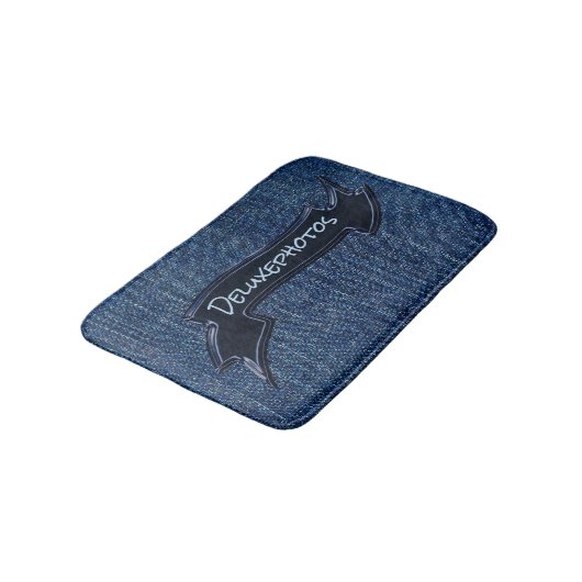 Tapis De Bain Ruban de marine de denim (Angle)