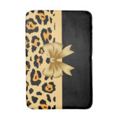 Tapis De Bain Ruban et Empreinte de léopard (Devant (Vertical))