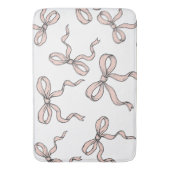 Tapis De Bain Ruban rose mignon et tendance en noir (devant Vertical)