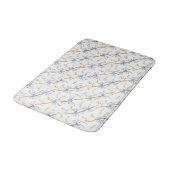 Tapis De Bain Rubans Bleus Crème (Angle)