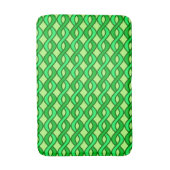 Tapis De Bain Rubans modernes du milieu du siècle, tons verts (Devant (Vertical))