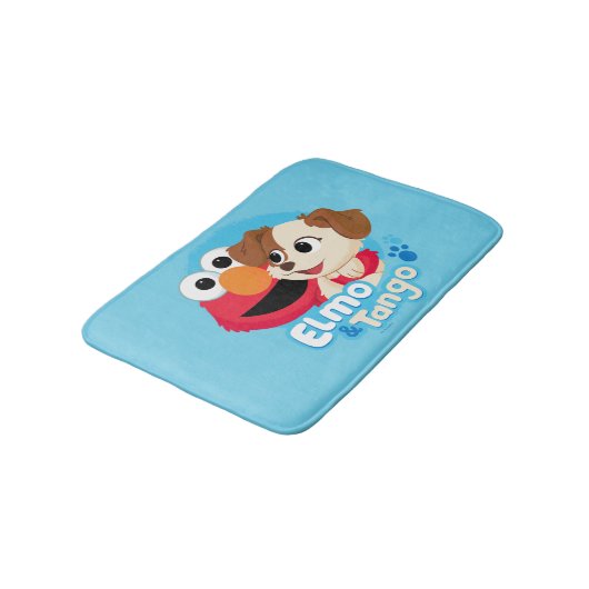 Tapis De Bain Rue Sésame | Badge Elmo & Tango (Angle)