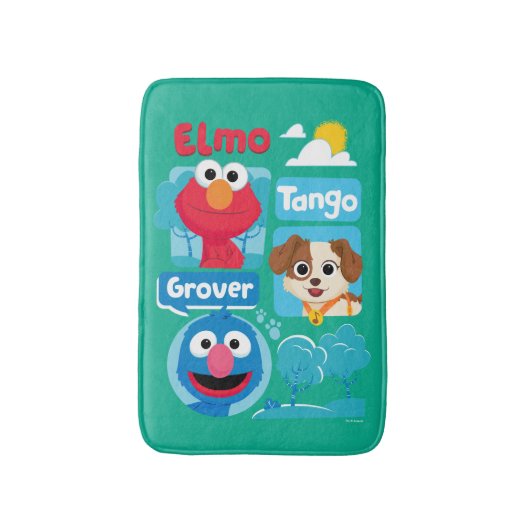 Tapis De Bain Rue Sésame | Elmo, Tango, & Grover Park Graphic (Devant (Vertical))