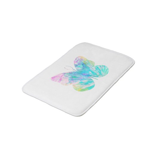 Tapis De Bain Rug de bain à papillon d'aquarelle (Angle)