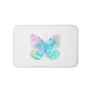 Tapis De Bain Rug de bain à papillon d'aquarelle