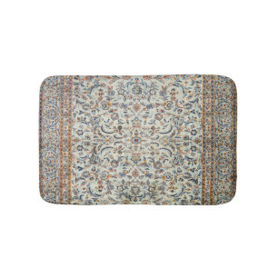 Tapis De Bain Rug gris à la crème poussiéreuse de la Perse centr