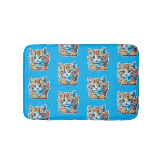 Tapis De Bain Running into orange kittens (Devant)