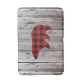 Tapis De Bain ruodland barn wood red buffalo plaid bear (Devant (Vertical))