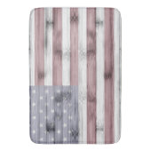 Tapis De Bain Russe Rouge Blanc Bleu Bois américain drapeau Amér (devant Vertical)