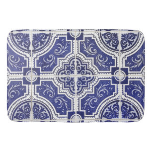 Tapis De Bain Russe Vintage Portugais Carreaux Motif - Azulejo