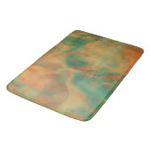 Tapis De Bain Rust et marbre vert de mer abstrait (Angle)