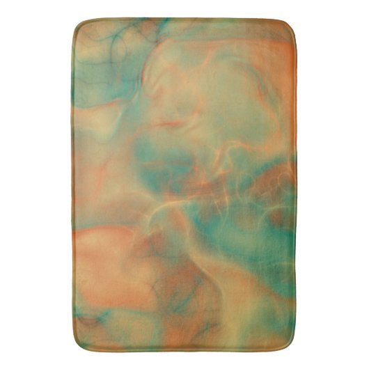 Tapis De Bain Rust et marbre vert de mer abstrait (devant Vertical)