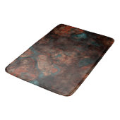 Tapis De Bain Rust et Pierre Turquoise Abstrait (Angle)