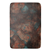 Tapis De Bain Rust et Pierre Turquoise Abstrait (devant Vertical)