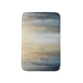 Tapis De Bain Rustic Abstract Blue Brown Yellow Stripe (Devant (Vertical))
