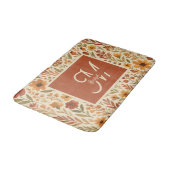 Tapis De Bain Rustique Automne vibes d'automne & Monogramme flor (Angle)