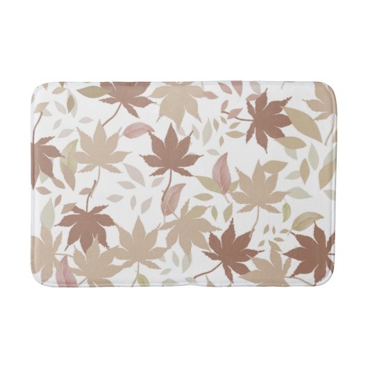 Tapis De Bain Rustique Botanique Feuille Motif Automne Automne A (Devant)