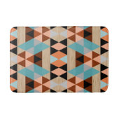 Tapis De Bain Rustique Carrés de diamant Triangles Motif d'art b (Devant)