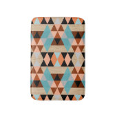 Tapis De Bain Rustique Carrés de diamant Triangles Motif d'art b (Devant (Vertical))