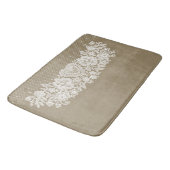 Tapis De Bain Rustique Kraft & Dentelle de mariage Maison rurale (Angle)