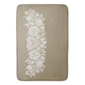 Tapis De Bain Rustique Kraft & Dentelle de mariage Maison rurale (devant Vertical)