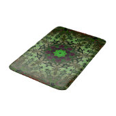Tapis De Bain Rustique Steampunk Bohème forêt vert mandala (Angle)