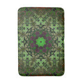 Tapis De Bain Rustique Steampunk Bohème forêt vert mandala (Devant (Vertical))