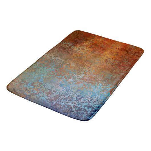 Tapis De Bain Rusty, Verdigris, Grunge Steampunk (Angle)