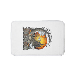 Tapis De Bain Sa Maison Hantée Halloween Cimetière Effrayant