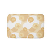 Tapis De Bain Sable Dollar Côtier Imprimer Beige Blanc Motif (Devant)