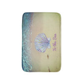 Tapis De Bain Sable et coquillage de plage personnalisés (Devant (Vertical))