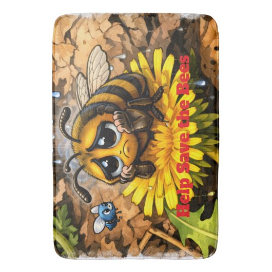 Tapis De Bain Sad Bee (devant Vertical)
